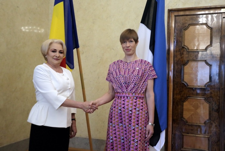 Premierul Viorica Dăncilă, față în față cu președintele Estoniei, Kersti Kaljulaid