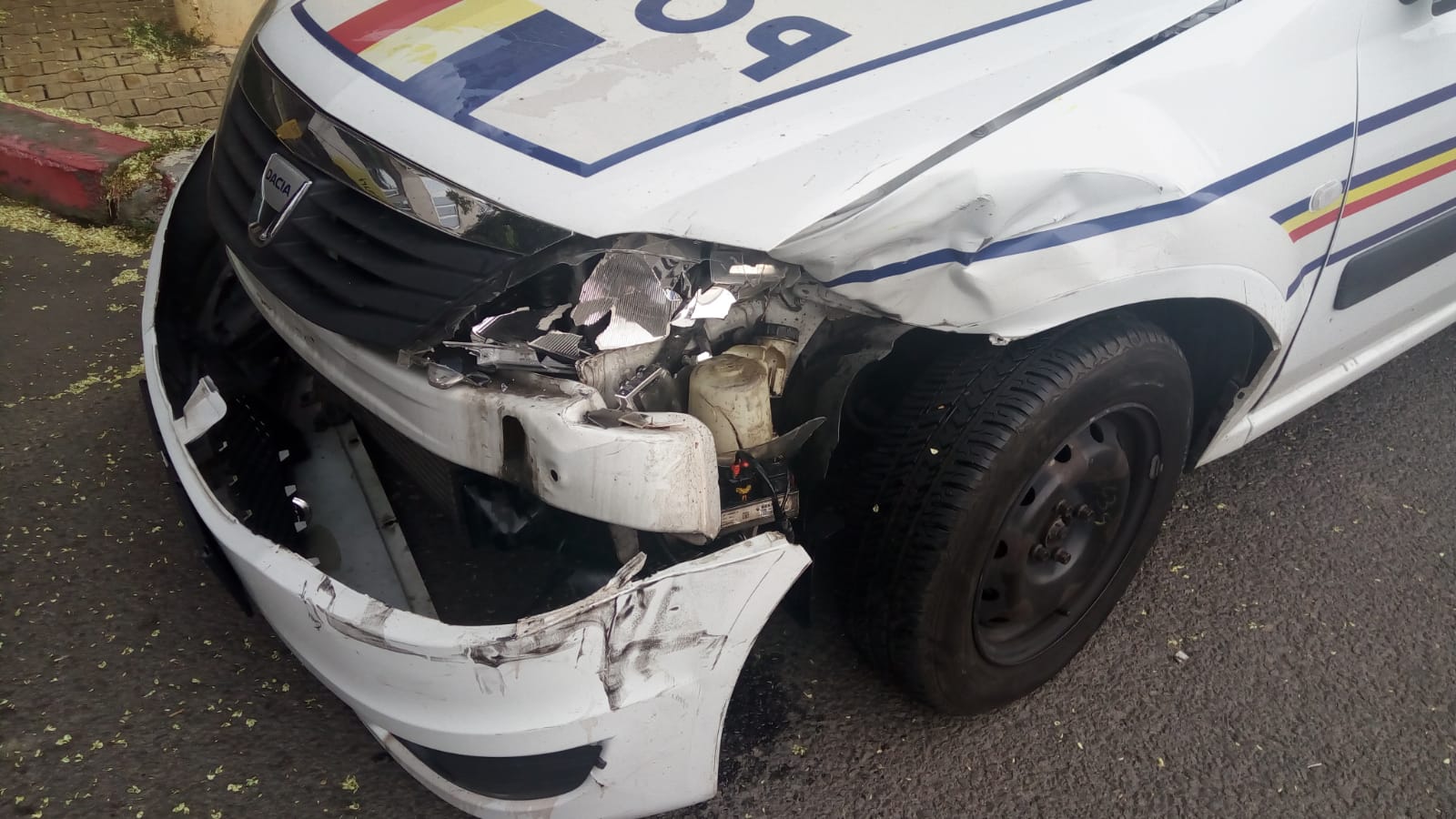 Constanța: Mașină de poliție implicată într-un accident rutier