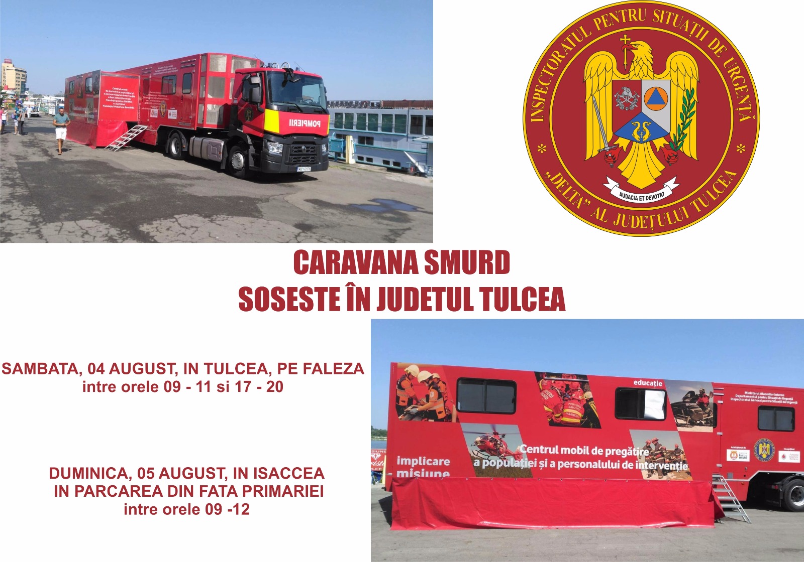 Caravana SMURD sosește la Tulcea
