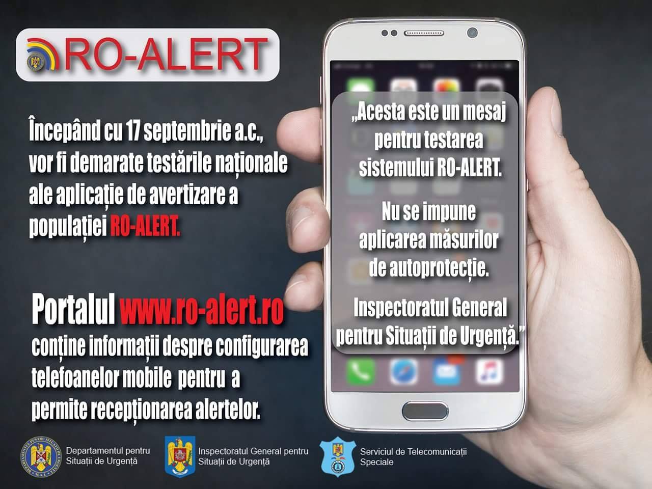 ATENȚIE, tulceni! Încep testele aplicației RO-ALERT