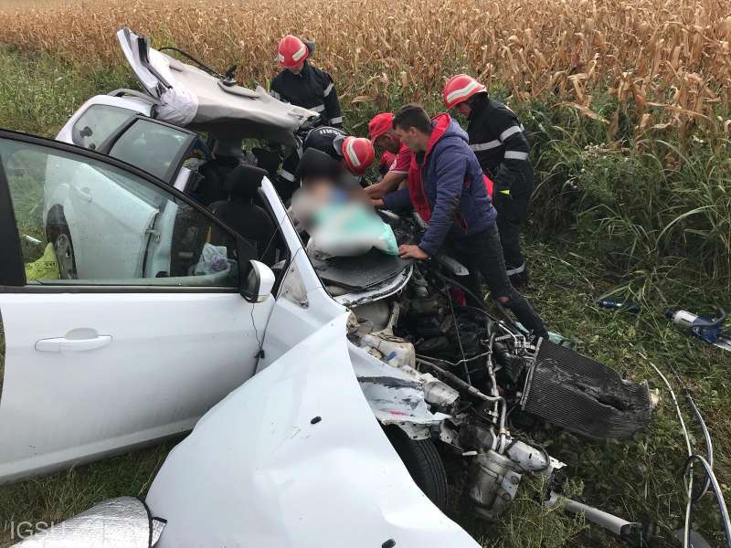 Accident rutier grav cu două persoane decedate