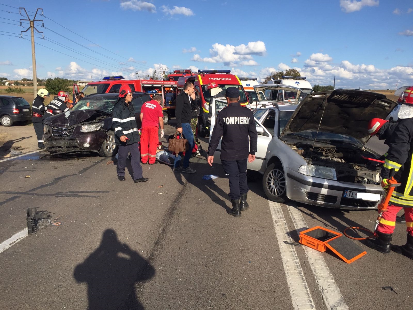 UPDATE! Accident rutier grav la ieșire din Constanța spre Valu lui Traian