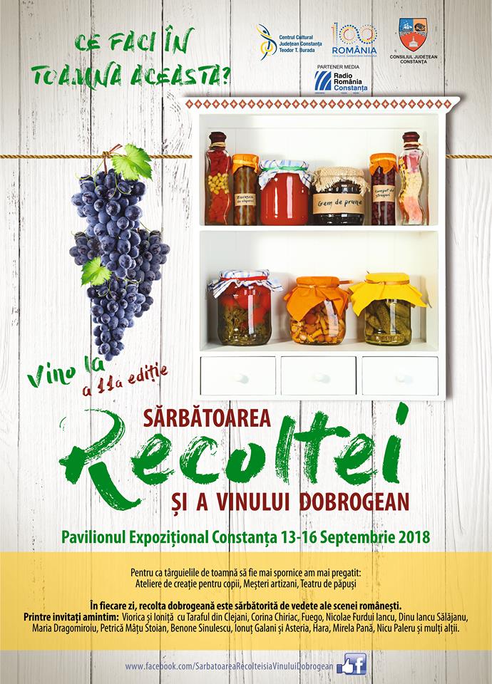 CONSTANȚA: Începe Sărbătoarea Recoltei și a Vinului Dobrogean. Programul evenimentului