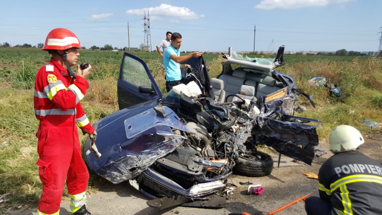 Trafic rutier blocat pe DN 2A Ovidiu – M. Kogălniceanu, din cauza unui accident rutier (update)