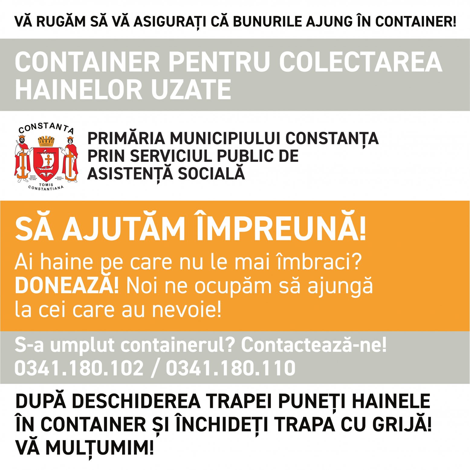 Constănțenii pot dona de miercuri hainele pe care nu le mai poartă