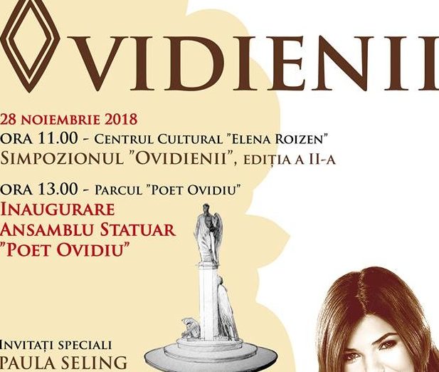 OVIDIU: Ansamblu statuar ”Poet Ovidiu”, inaugurat de Primăria Orașului
