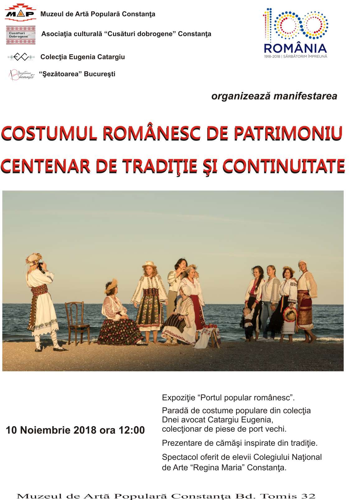 CONSTANȚA: Expoziție și paradă de costume tradiționale românești, la Muzeul de Artă Populară Constanța