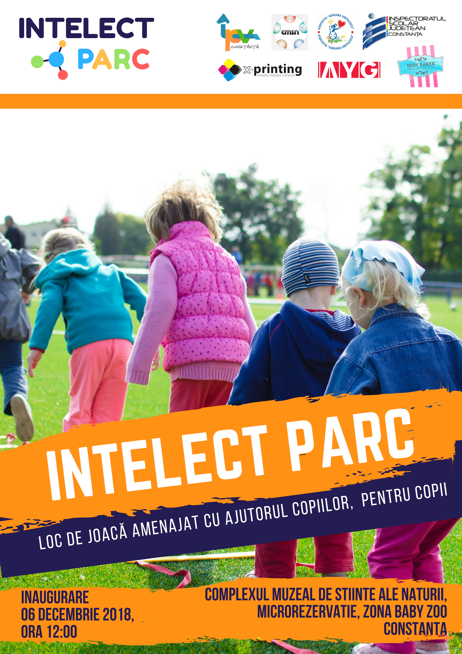 Parc amenajat cu ajutorul copiilor, pentru copii. Intelect Parc va fi deschis joi, la Constanța
