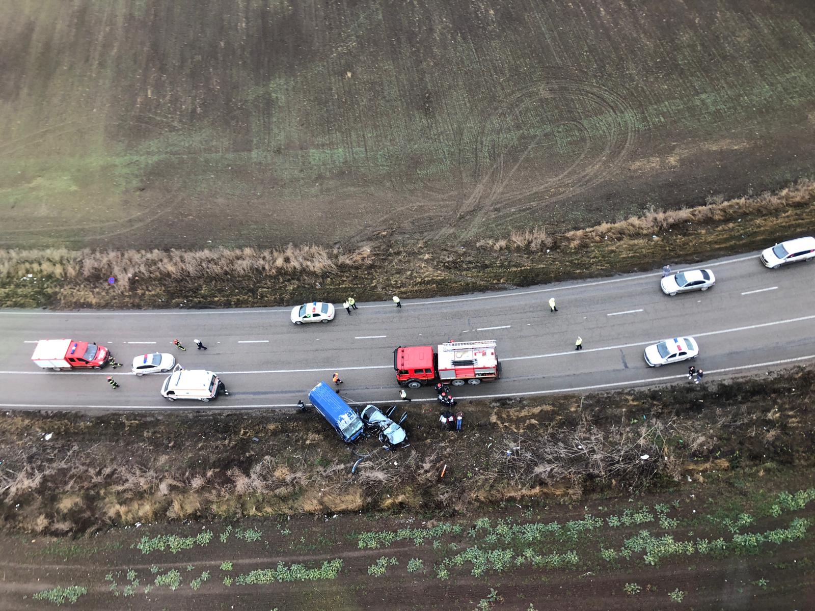 CONSTANȚA: Accident grav pe DN2A, cu cinci victime. Trei persoane, declarate decedate FOTO