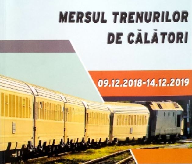 CFR Călători: Urmează să intre în vigoare noul Mers al Trenurilor 2018-2019