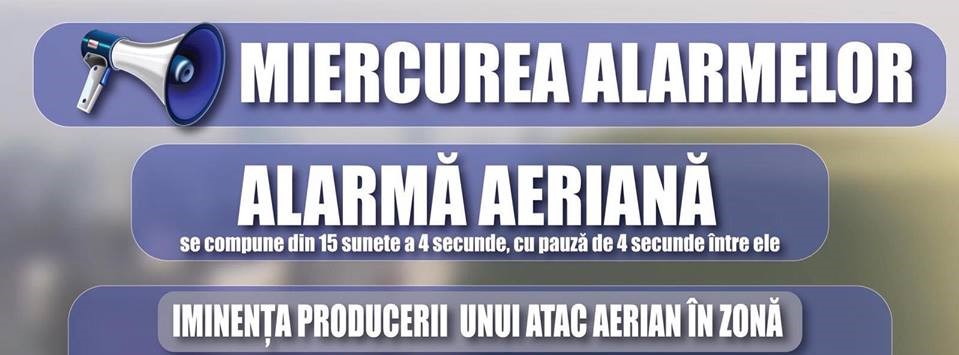 Miercurea alarmelor. Sirenele de avertizare a populației vor suna astăzi, începând cu ora 10:00
