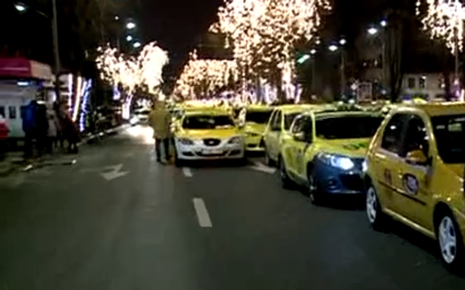 Protest al taximetriștilor în Capitală