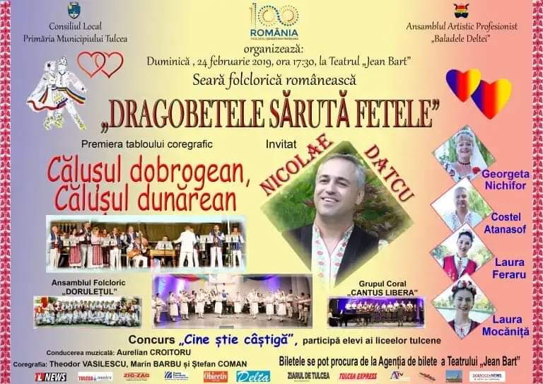 „Dragobetele sărută fetele” la Tulcea, într-o seară folclorică