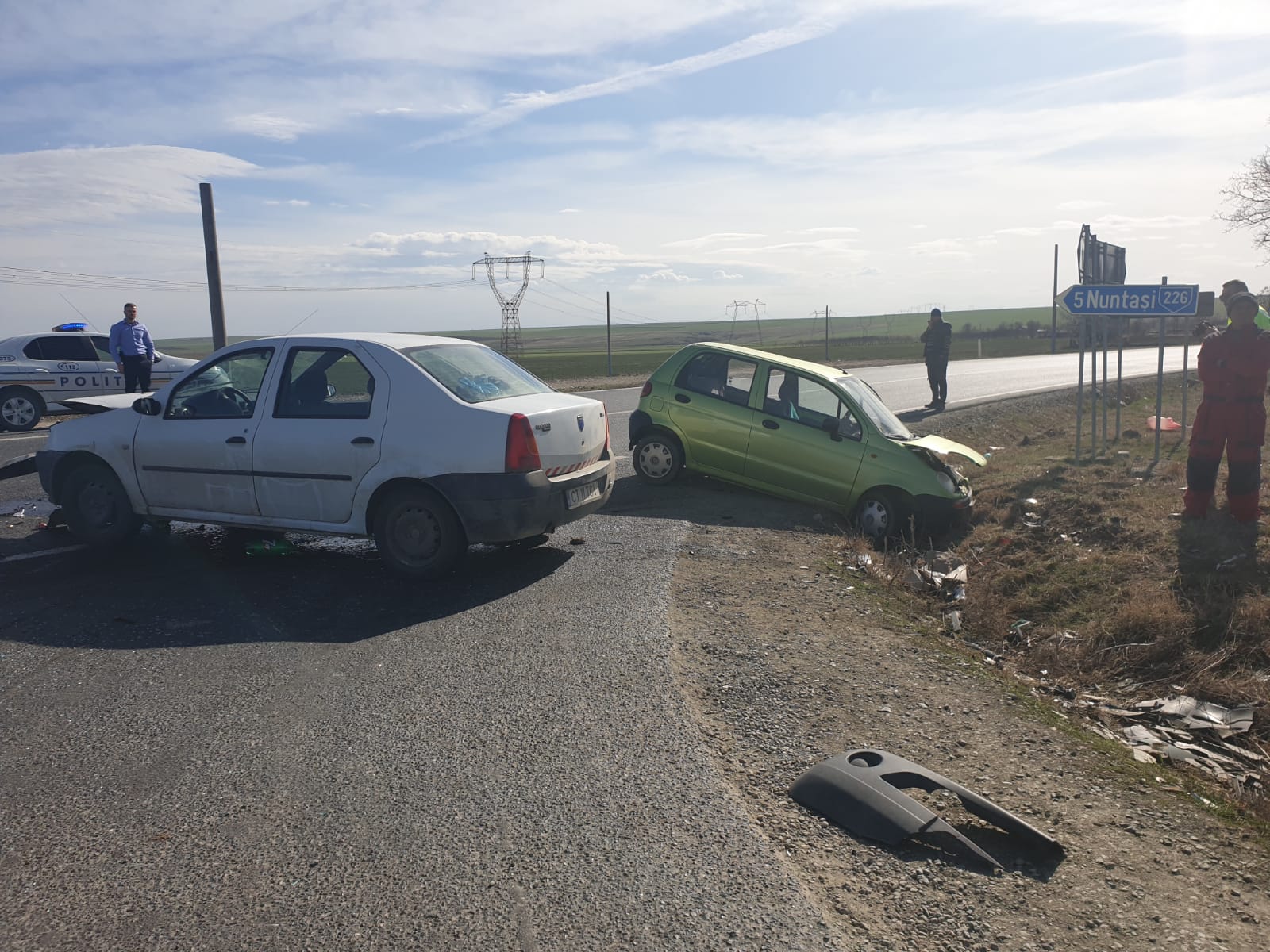 UPDATE Accident rutier la Tariverde. Trei persoane, transportate la spital FOTO