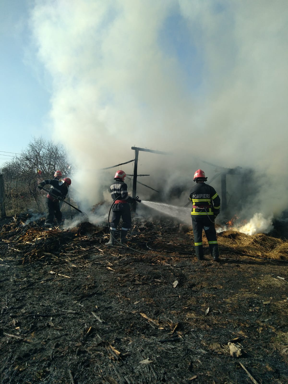 TULCEA: Incendiu în localitatea Frecăței FOTO