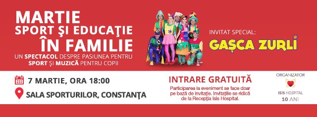 La Constanța este programat evenimentul „Martie – sport și educație în familie”