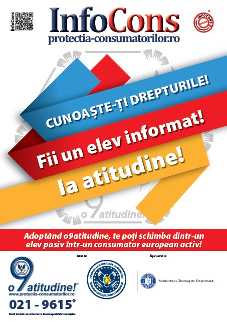 InfoCons Junior – Cunoaște-ți drepturile! Fii un elev informat! Ia atitudine!