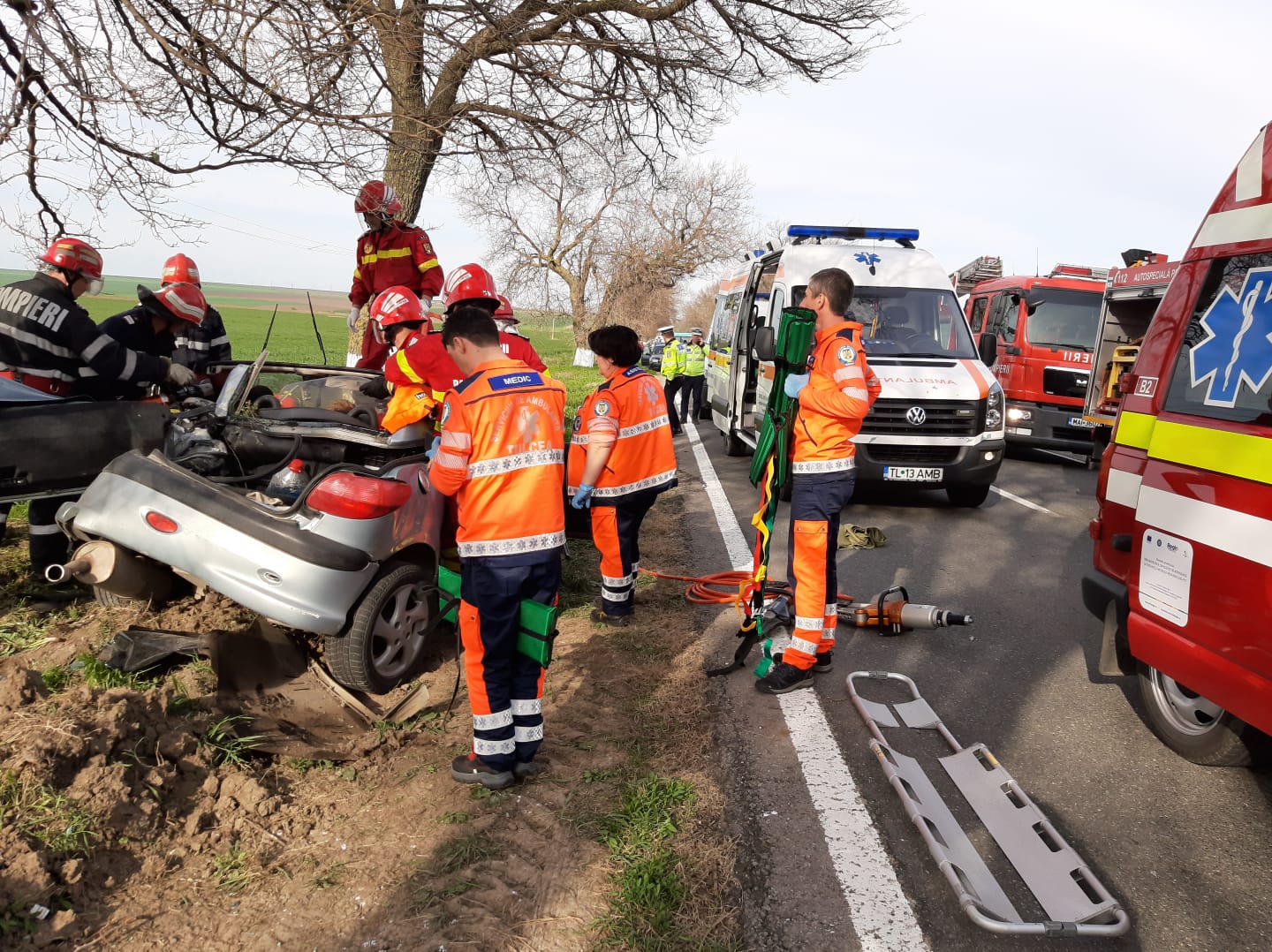 TULCEA: Accident cu victime între localitățile Cataloi și Nalbant – FOTO/VIDEO