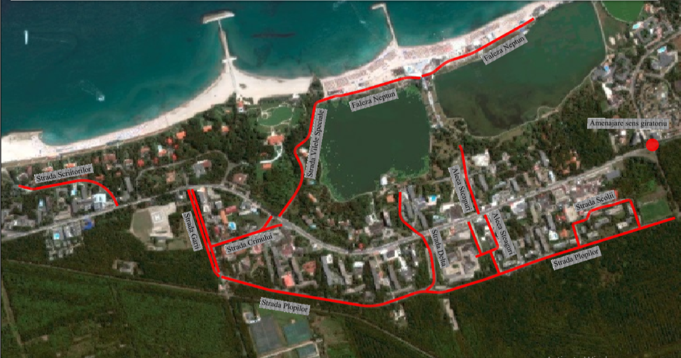 CONSTANȚA: Proiect cu fonduri europene pentru modernizarea infrastructurii rutiere şi pietonale, în staţiunile Neptun şi Olimp