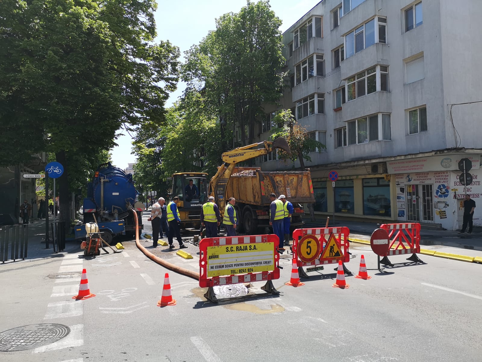 CONSTANȚA: Trafic rutier blocat pe o porțiune din bulevardul Tomis