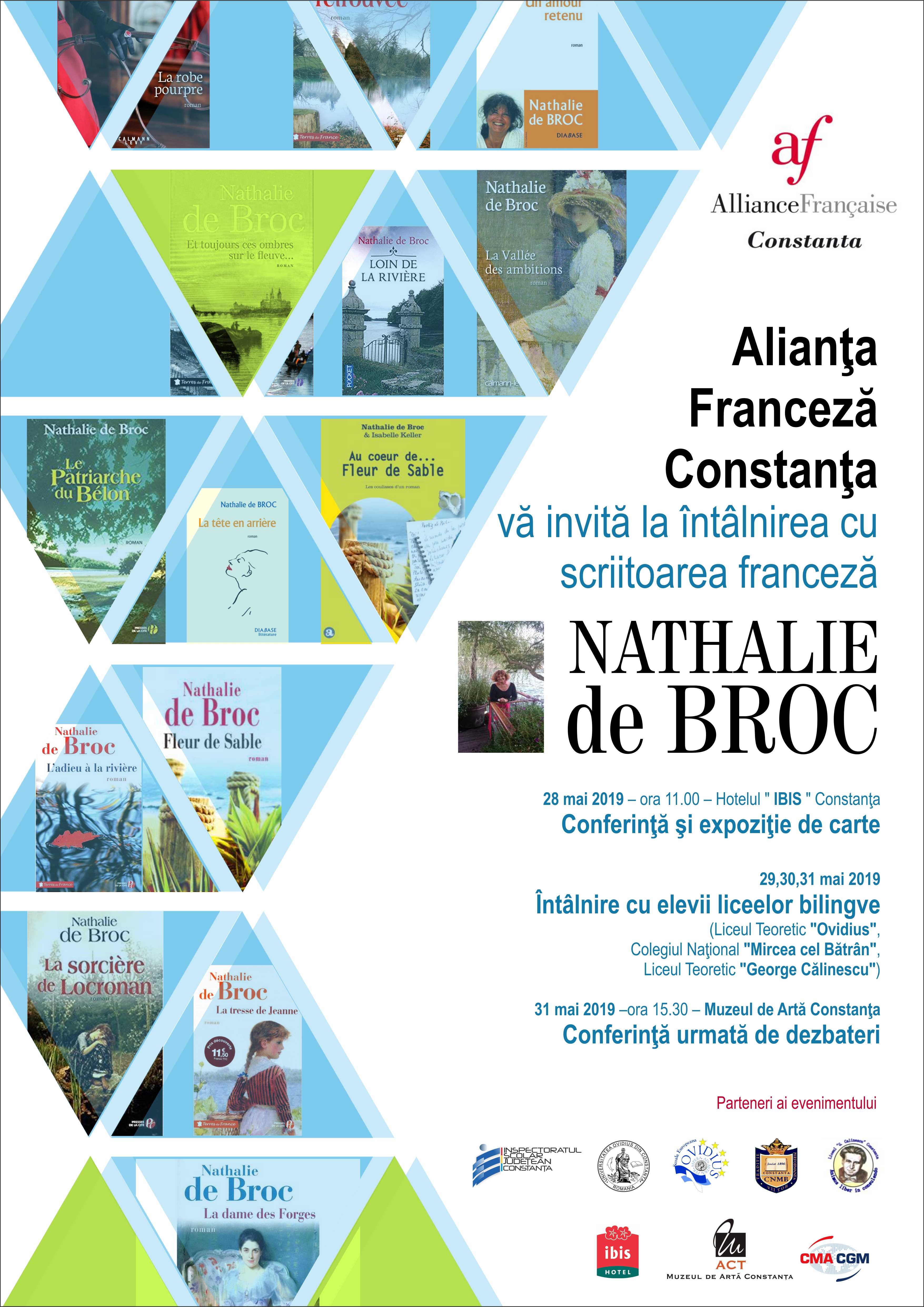 Scriitoarea franceză, Nathalie de Broc, a ajuns la Constanța