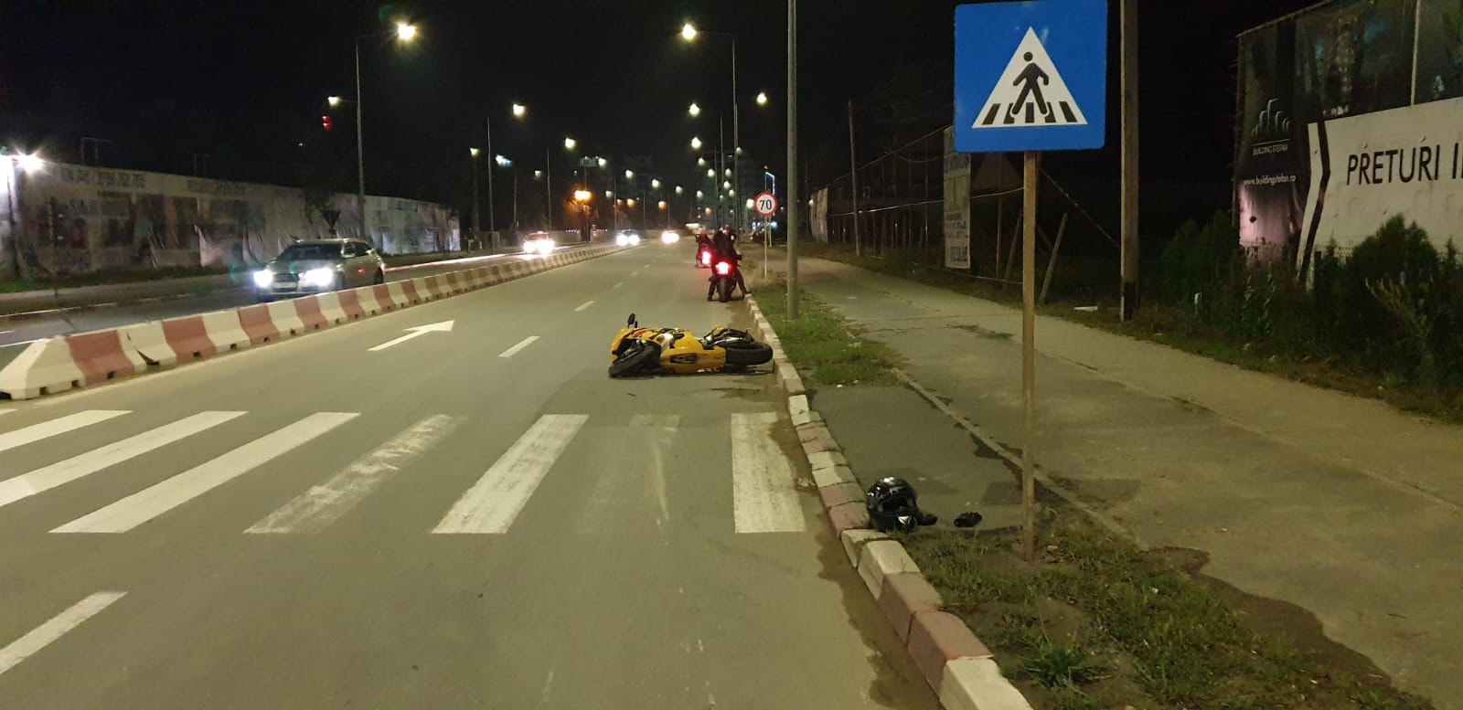 MAMAIA/FOTO: Agent de poliție accidentat de un motociclist băut