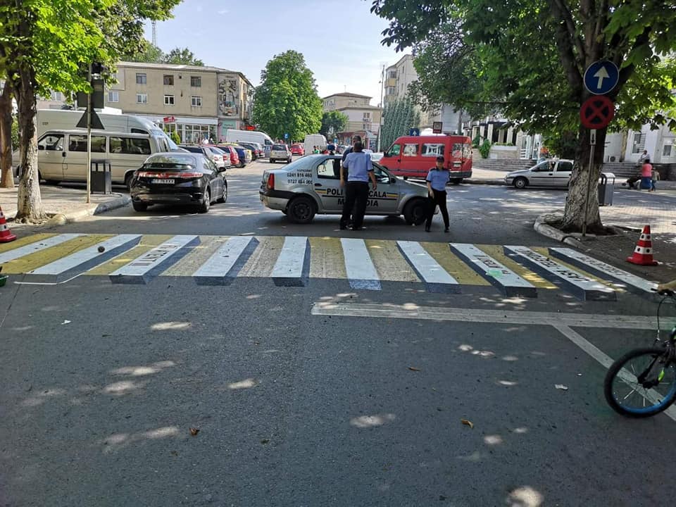 Trecere de pietoni tridimensională la Medgidia