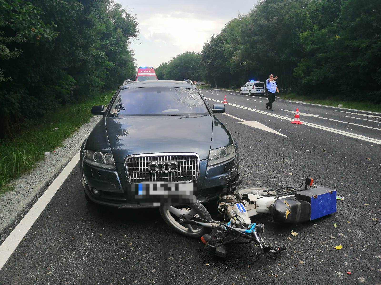 CONSTANȚA: Accident rutier pe DN 39, la ieșirea din localitatea 23 August