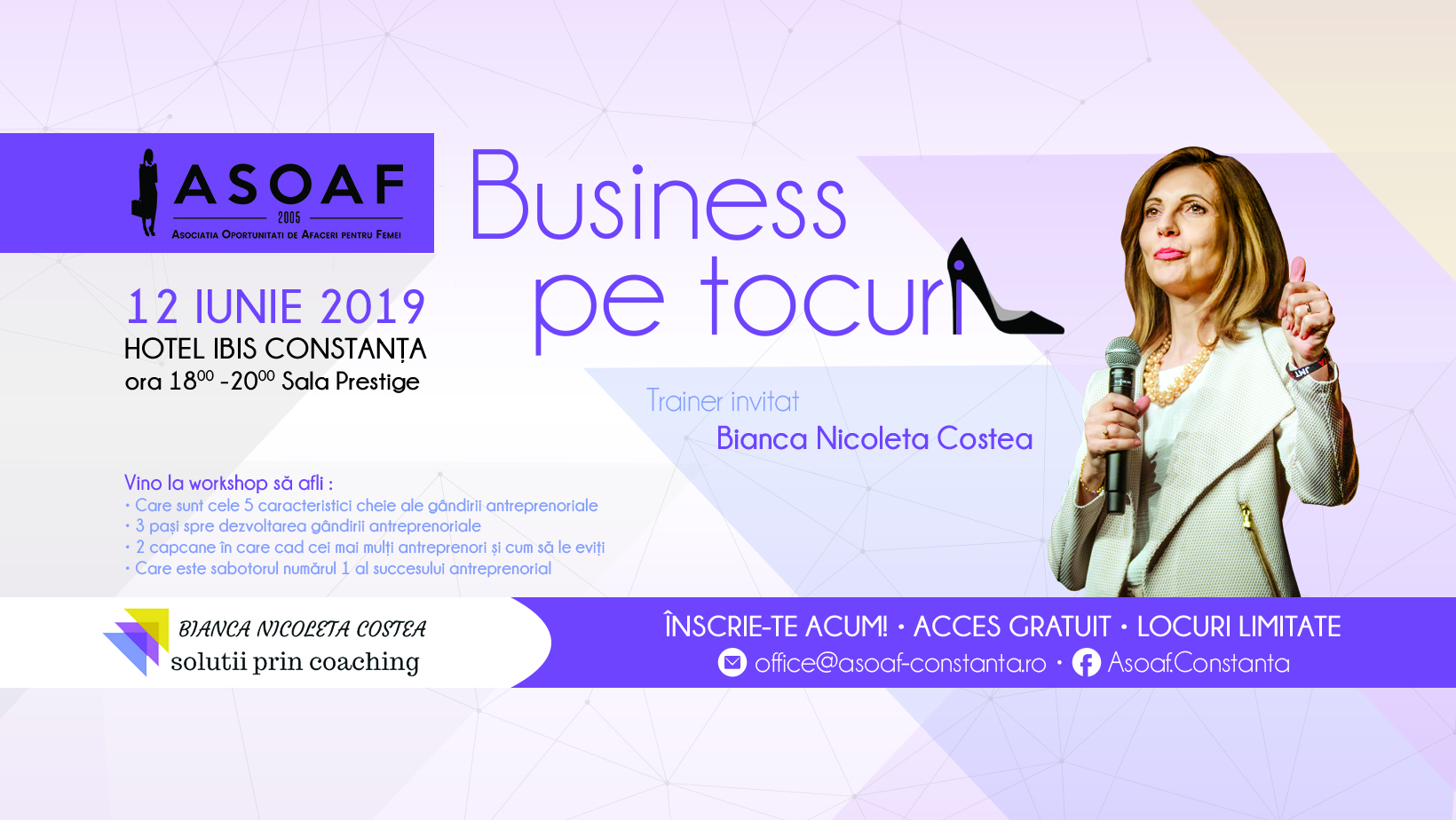 „Business pe tocuri“ | Workshop de gândire antreprenorială, la Constanța. Intrarea este gratuită