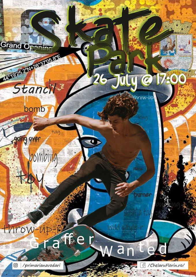 NĂVODARI: Mâine va fi inaugurat noul Skate Park din oraș – FOTO