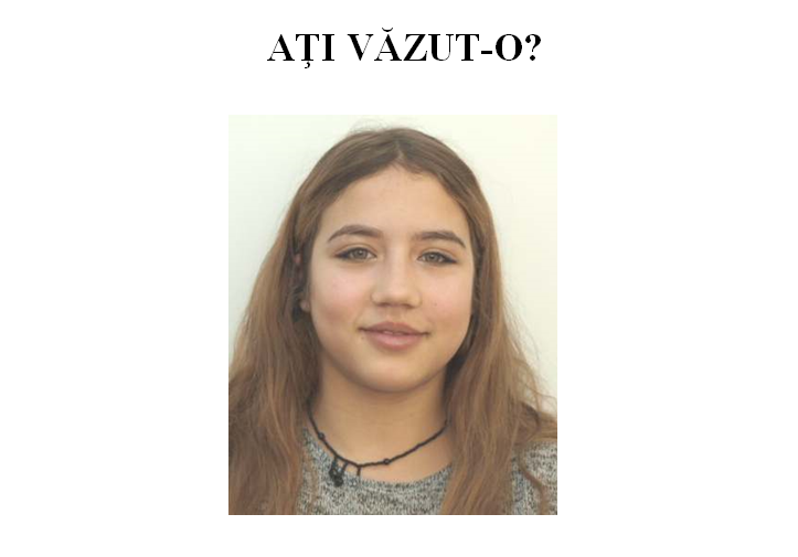 Minoră dispărută de acasă. Dacă o vedeți, alertați autoritățile