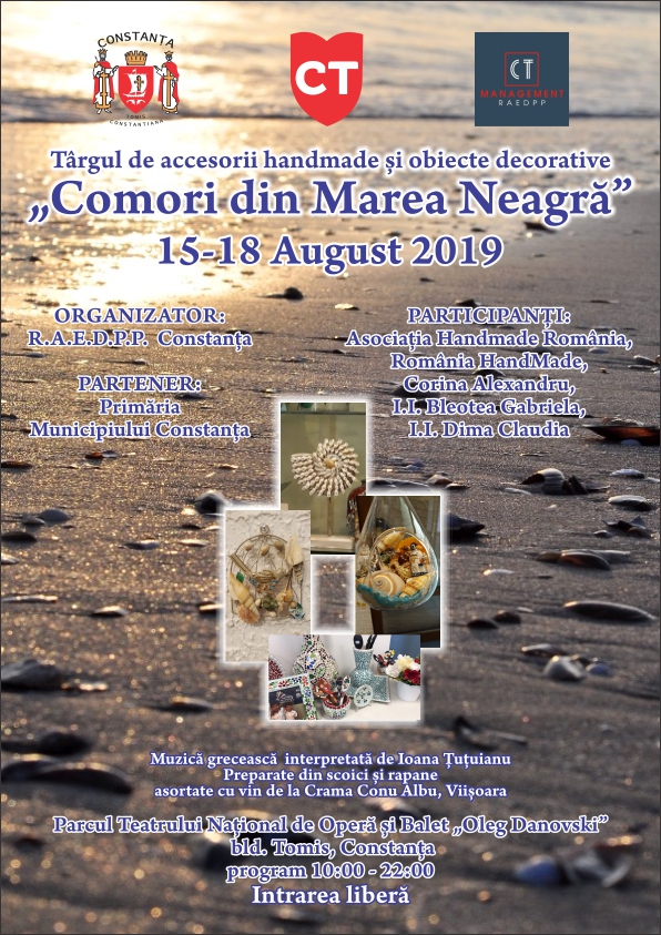 CONSTANȚA: Creații cu tematică marină, la târgul de produse handmade „Comori din Marea Neagră”