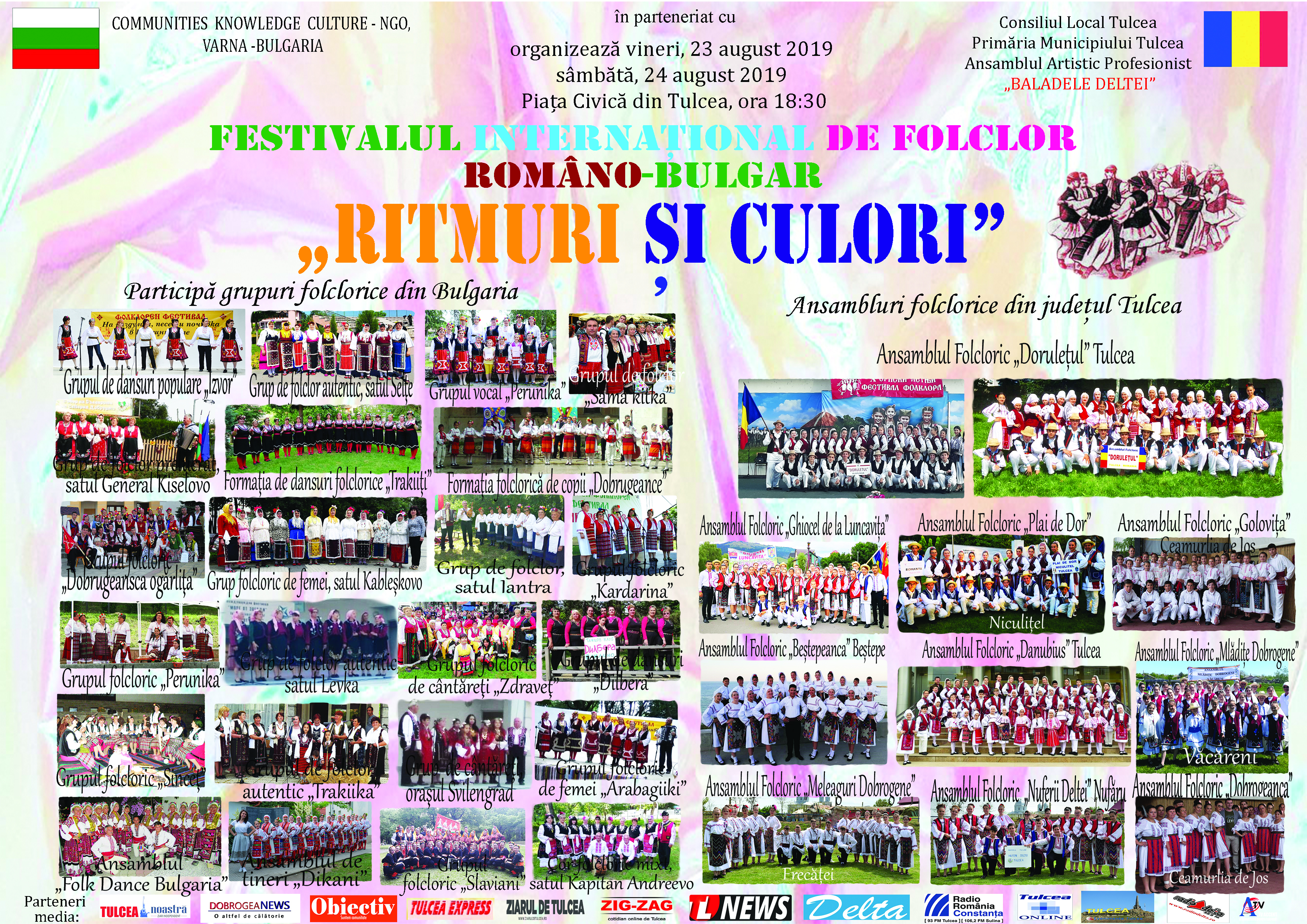 Prima ediție a Festivalului Internațional de Folclor Româno – Bulgar „Ritmuri și culori” are loc, în weekend, la Tulcea