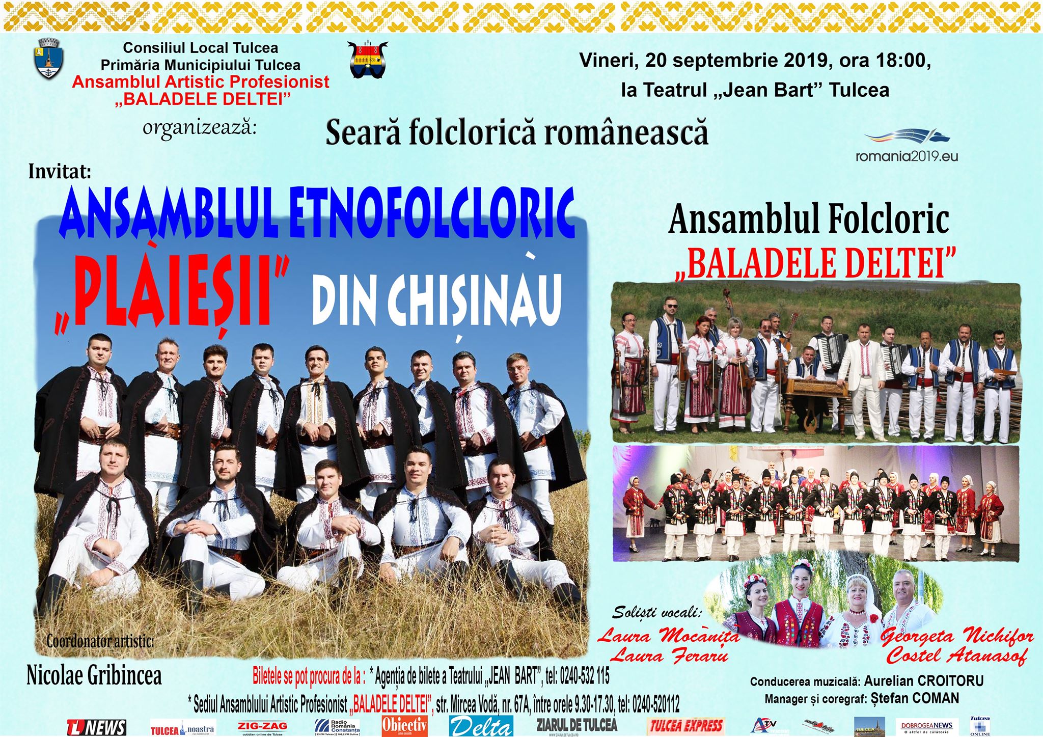 TULCEA: Ansamblul Etnofolcloric „Plăieșii”, din nou la Teatrul „Jean Bart” din oraș