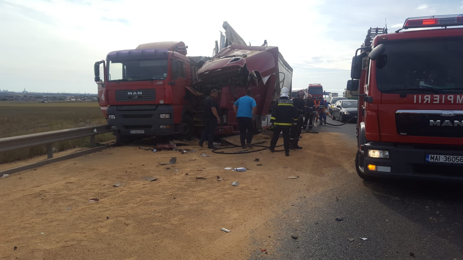 CONSTANȚA: Accident pe A4, între Agigea și Ovidiu! Traficul este îngreunat!