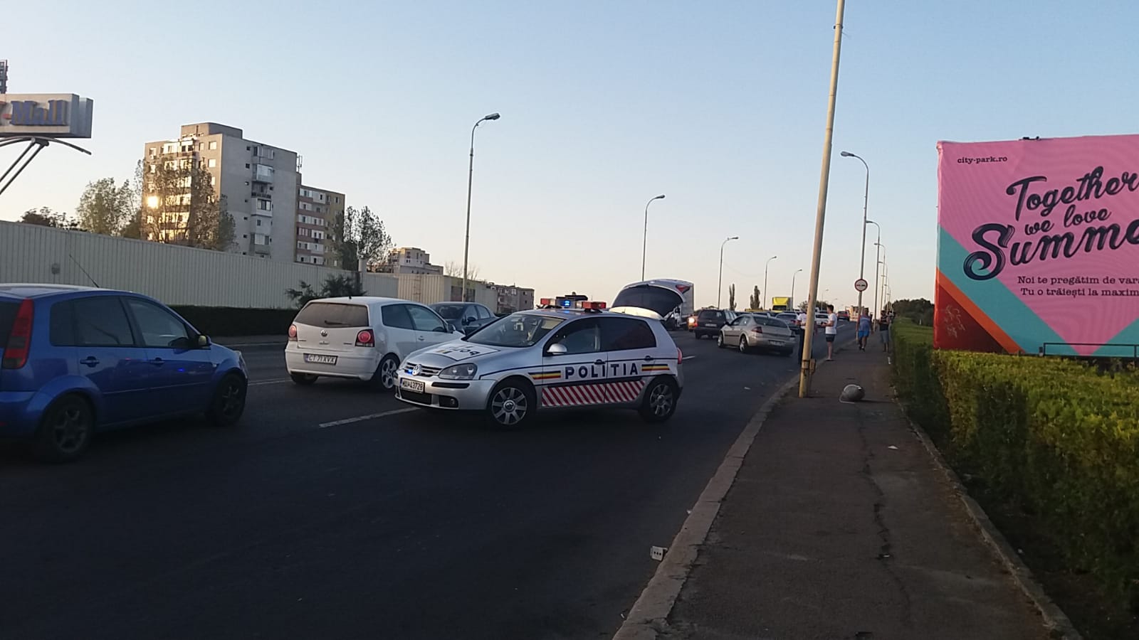 CONSTANȚA: Accident rutier pe podul de la Doraly
