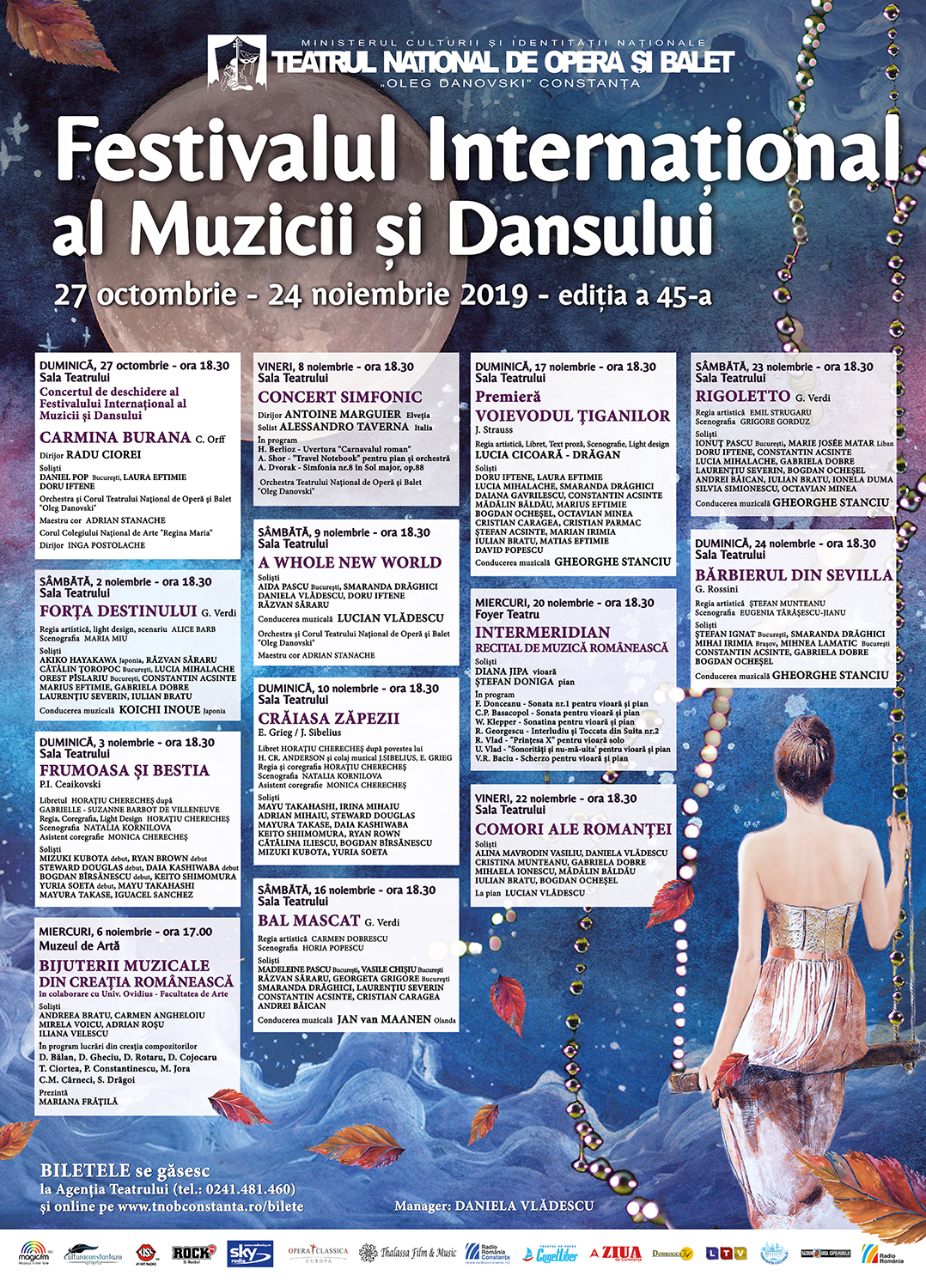 CONSTANȚA: Festivalul Internaţional al Muzicii şi Dansului începe la Teatrul Naţional ‘Oleg Danovski’