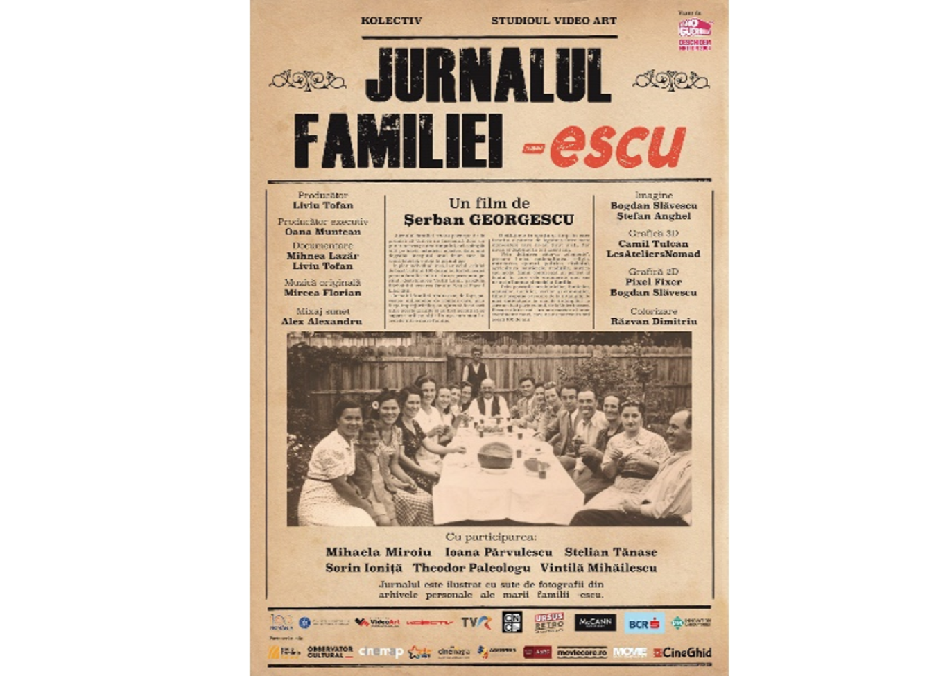 CONSTANȚA: Proiecție de gală „Jurnalul familiei -escu”