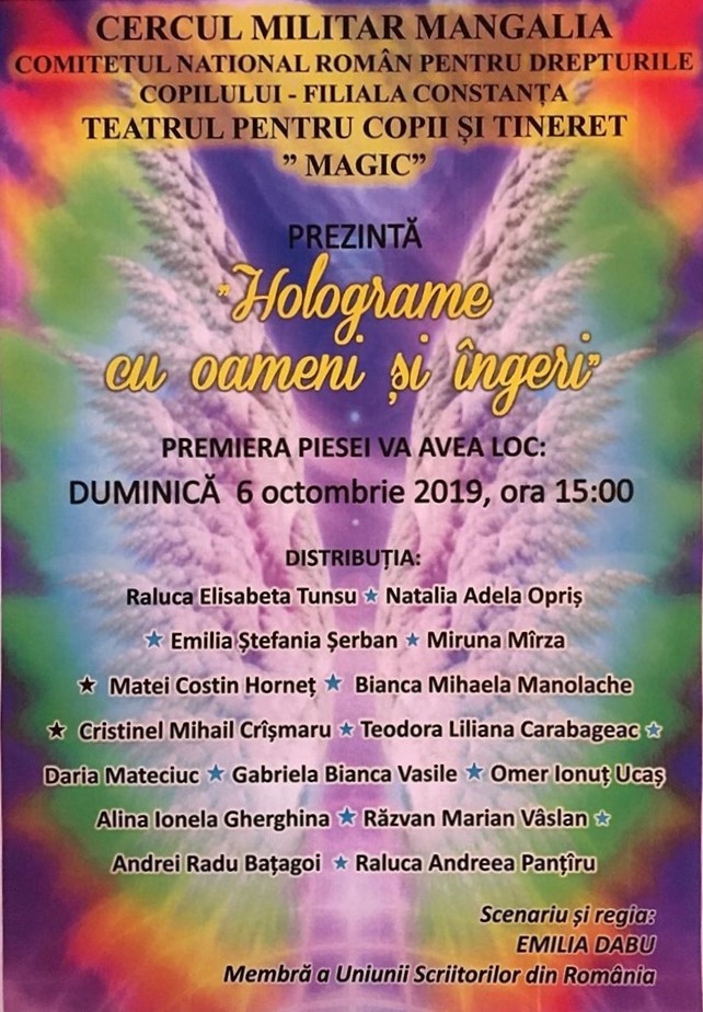 MANGALIA: „Holograme cu oameni şi îngeri”, la Teatrul Experimental pentru Copii şi Tineret „MAGIC”