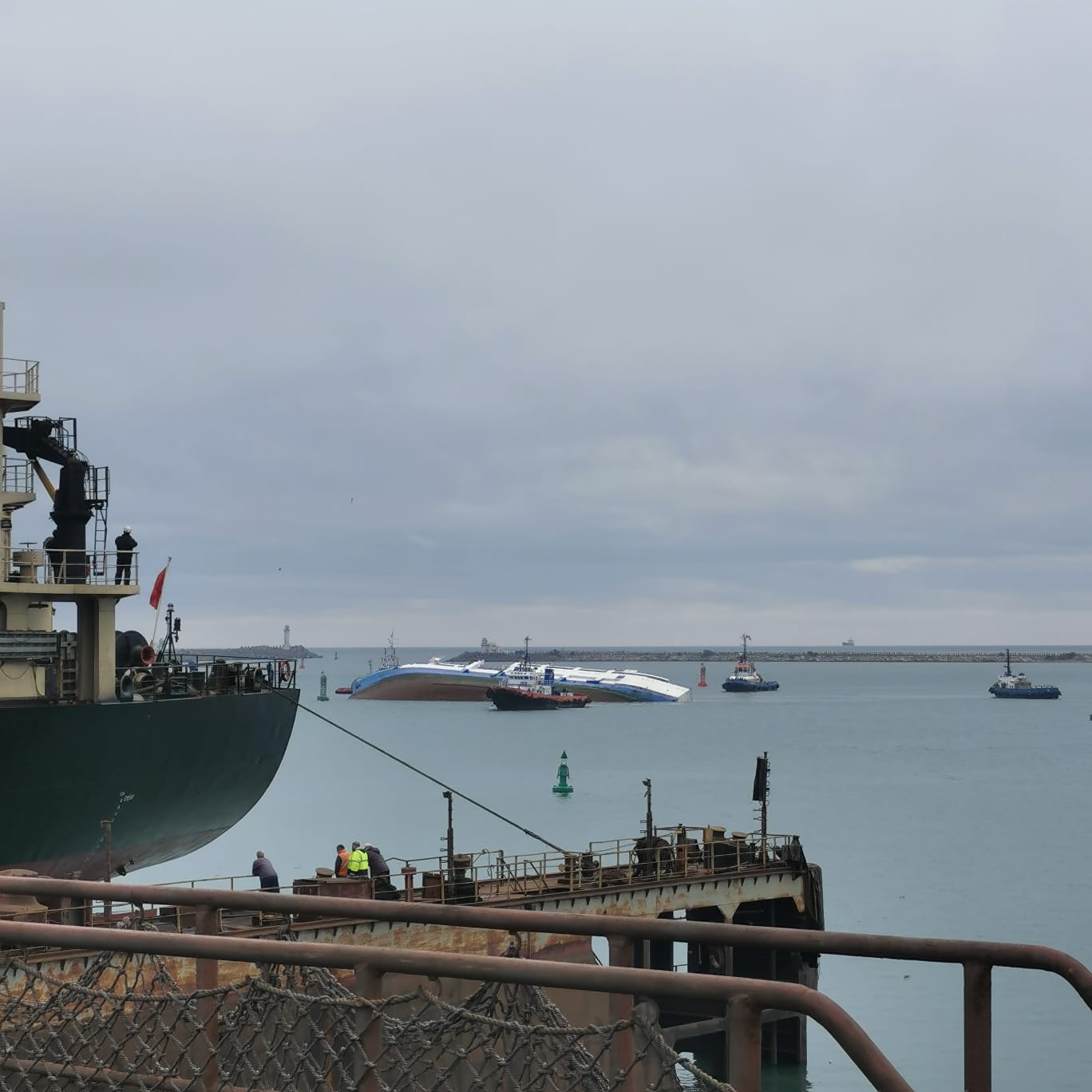 APMC: Traficul în Portul Midia se desfășoară în condiții de siguranță, cu evitarea zonei incidentului naval