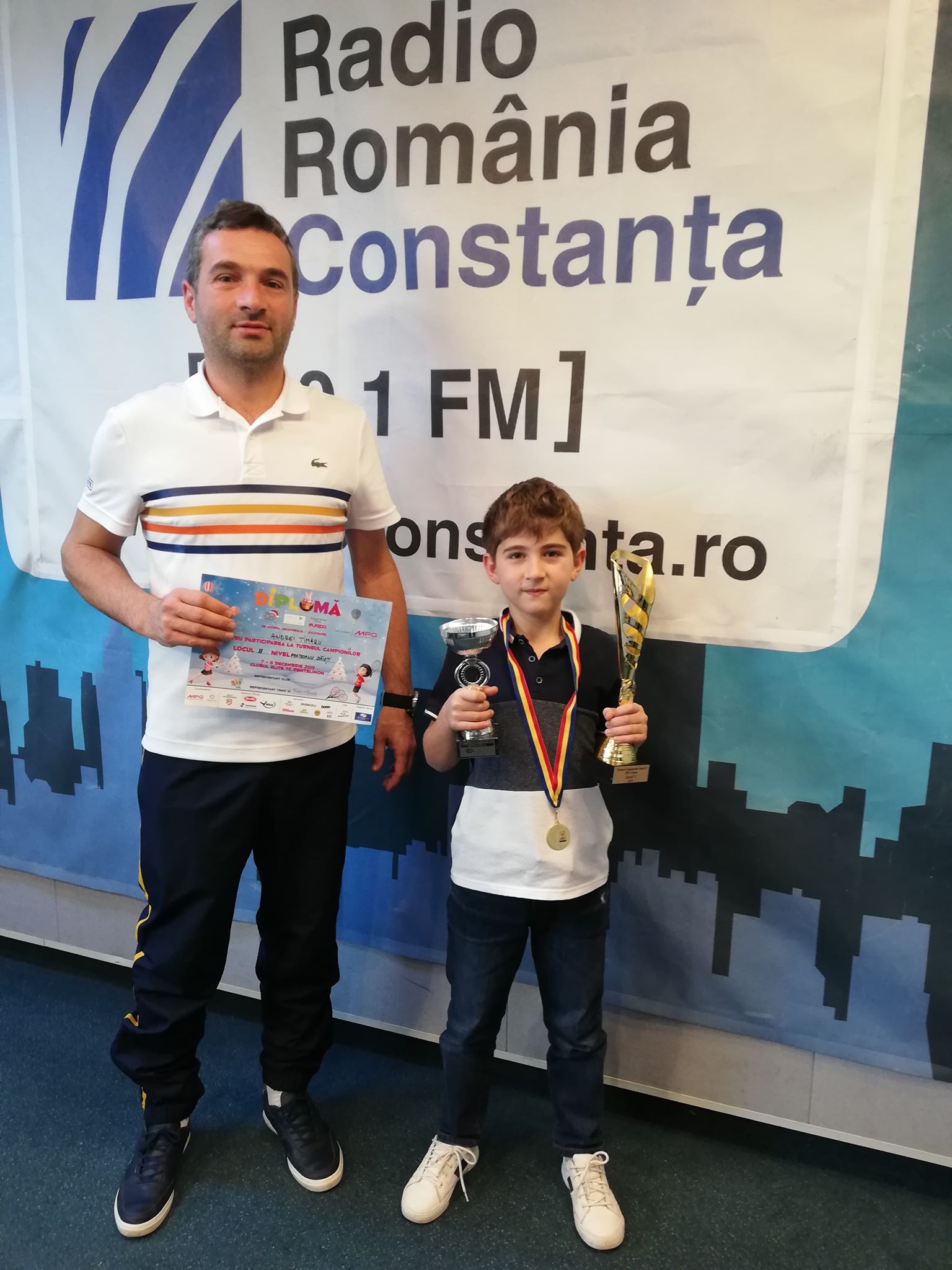 Andrei și Doru Timaru, în studioul Radio Constanța