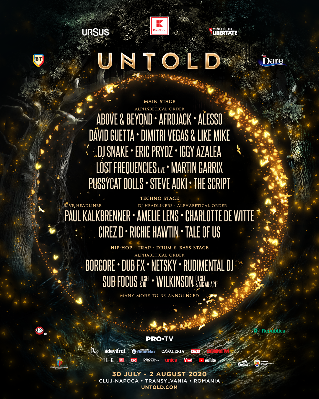 UNTOLD | Ce artiști internaționali vor fi prezenți la ediția din acest an a festivalului