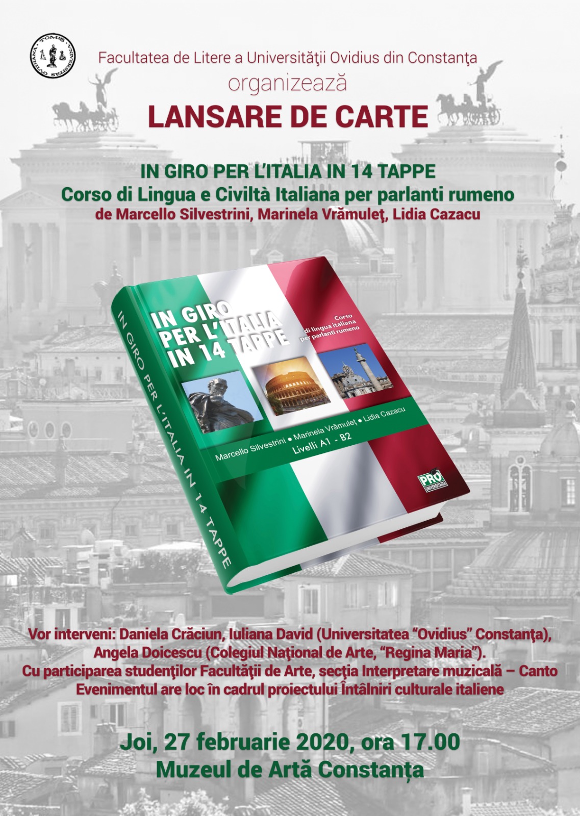 CONSTANȚA: Lansare de carte, la Muzeul de Artă
