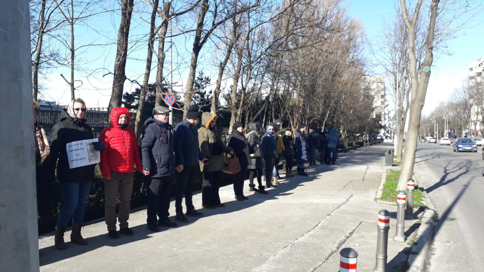 CONSTANȚA: Protest în fața Spitalului Județean de Urgență