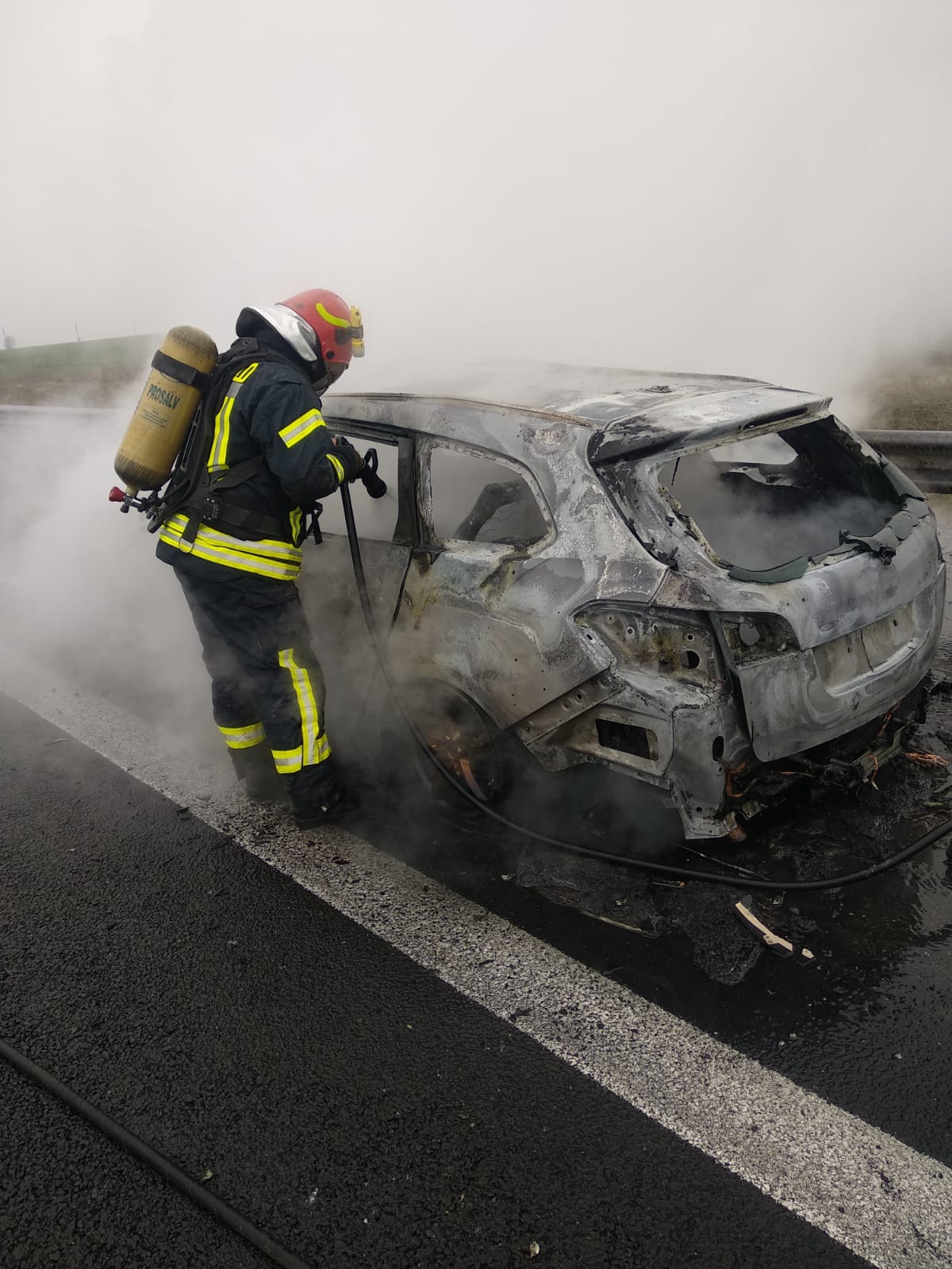 Incendiu pe Autostrada Soarelui