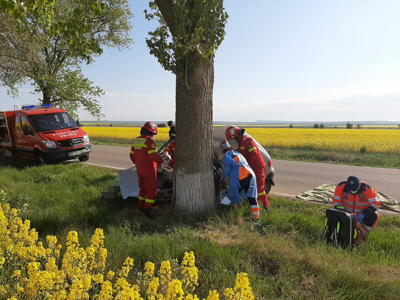 TULCEA: O persoană a murit în urma unui accident produs între localitățile Sabangia și Agighiol – FOTO