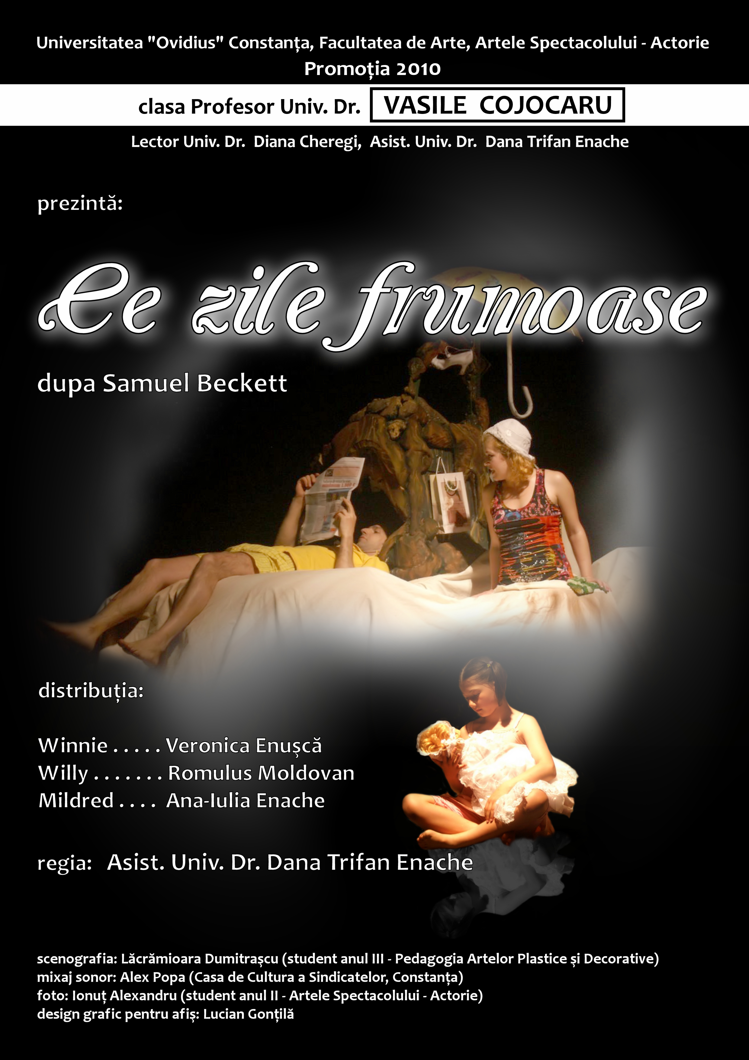 Piesă de teatru transmisă online de Facultatea de Arte din cadrul Universităţii “Ovidius”