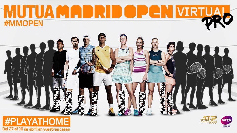 Jucătoarele și jucătorii înscriși în turneul virtual Mutua Madrid Open