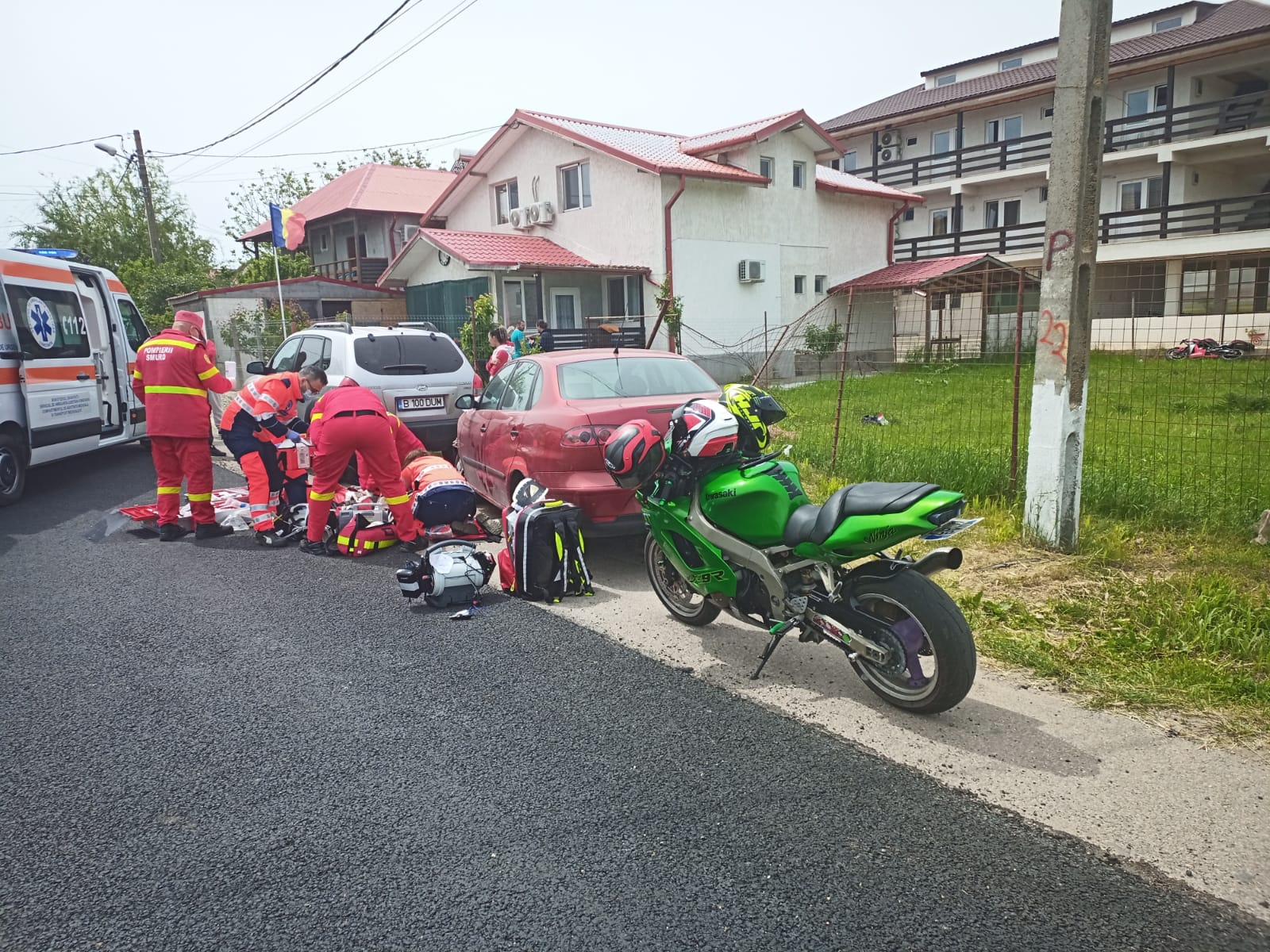 Accident rutier la Vama Veche. Un motociclist este rănit grav – UPDATE