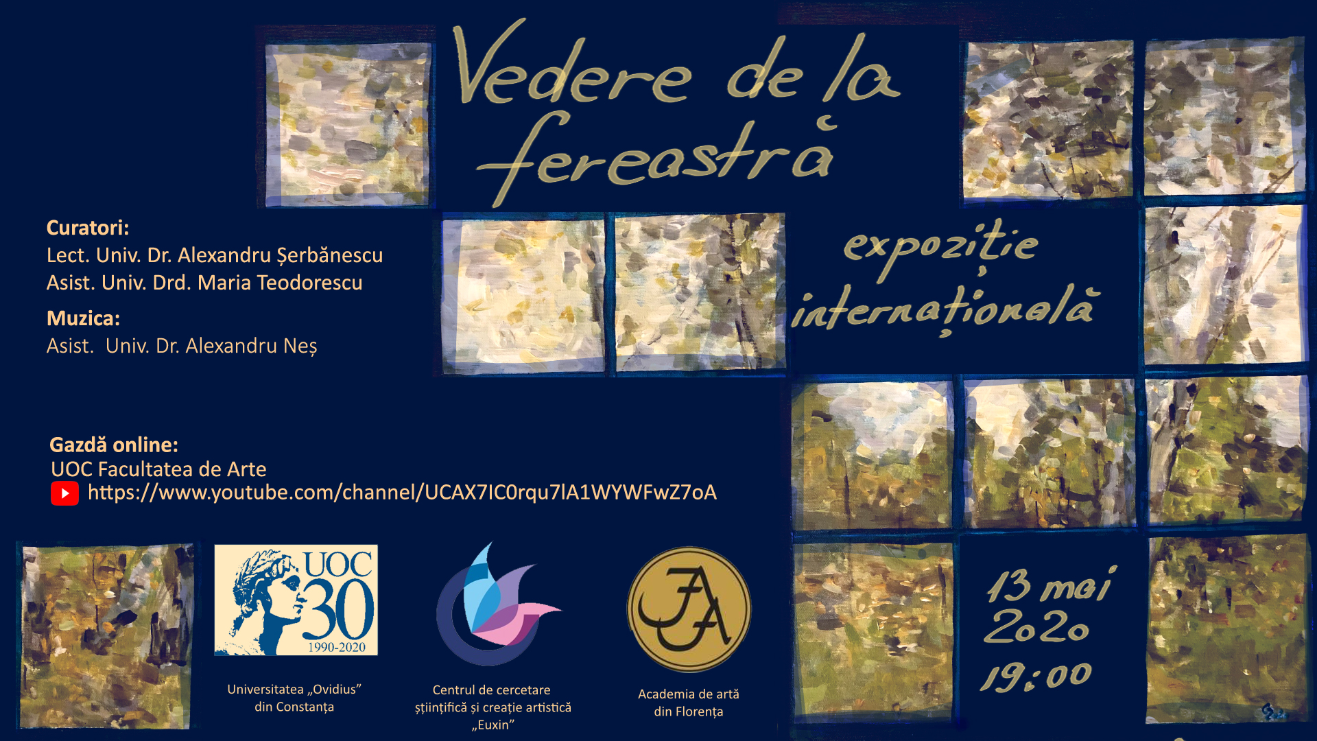 CONSTANŢA: „Vedere de la fereastră“, expoziție internațională cu vernisaj online. Astăzi, de la ora 19:00